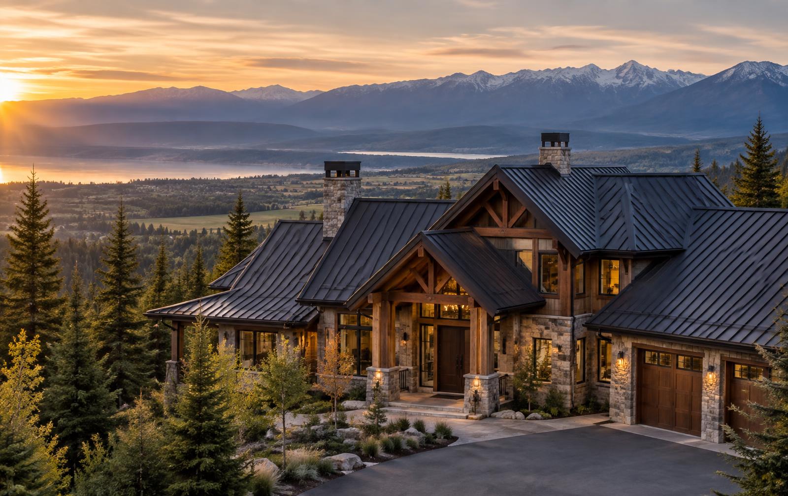 A finished metal roof